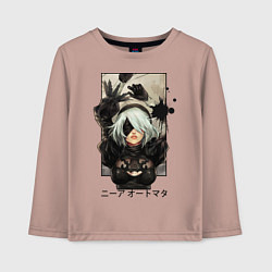 Лонгслив хлопковый детский Nier, цвет: пыльно-розовый