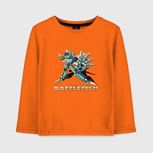 Детский лонгслив Battletech Comics / Оранжевый – фото 1