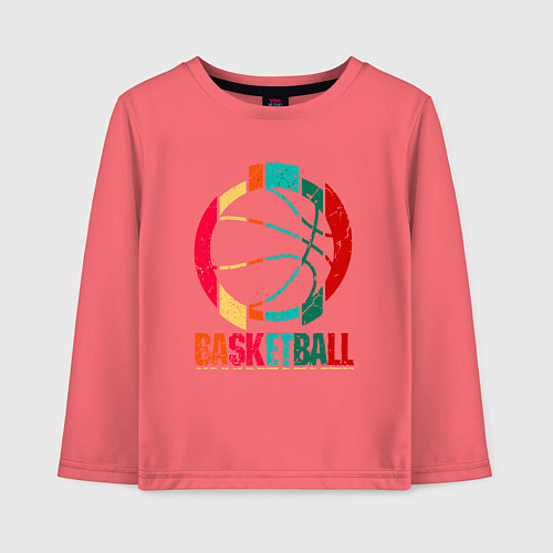 Детский лонгслив Color Basketball / Коралловый – фото 1