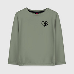 Лонгслив хлопковый детский Котик, цвет: авокадо