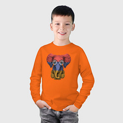 Лонгслив хлопковый детский Слон - Армения, цвет: оранжевый — фото 2