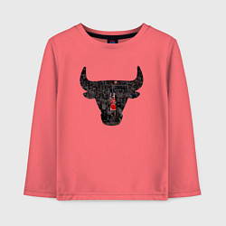 Лонгслив хлопковый детский Bulls - Jordan, цвет: коралловый