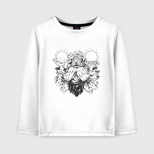 Детский лонгслив Волшебник с густой бородой / Белый – фото 1