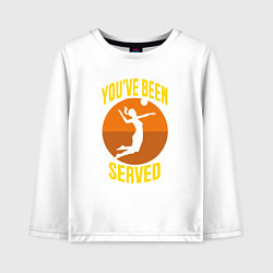 Лонгслив хлопковый детский Been Served, цвет: белый