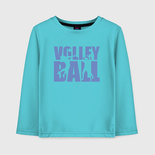 Детский лонгслив Volley Ball / Бирюзовый – фото 1