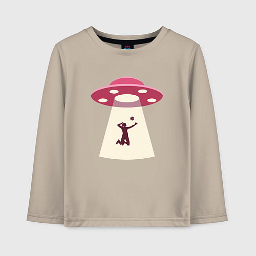 Детский лонгслив НЛО - Волейбол / Миндальный – фото 1