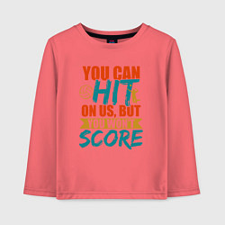 Лонгслив хлопковый детский Hit The Score, цвет: коралловый