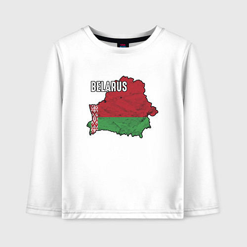 Детский лонгслив Belarus Map / Белый – фото 1