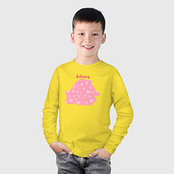 Лонгслив хлопковый детский Love Belarus, цвет: желтый — фото 2