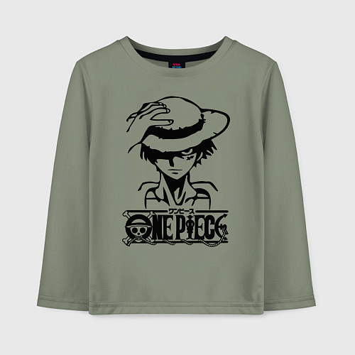 Детский лонгслив Луффи пират Соломенной шляпы / Авокадо – фото 1