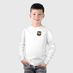 Лонгслив хлопковый детский Россия ВДВ, цвет: белый — фото 2