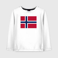 Детский лонгслив Норвегия Флаг Норвегии