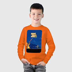 Лонгслив хлопковый детский GTA 5, цвет: оранжевый — фото 2