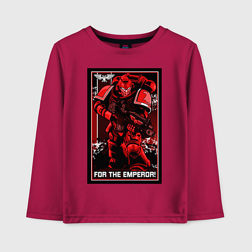 Детский лонгслив Постер За Императора! красны / Маджента – фото 1