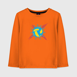 Лонгслив хлопковый детский Covid Volleyball, цвет: оранжевый