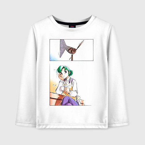 Детский лонгслив Дневник поездки в Иокогаму / Белый – фото 1