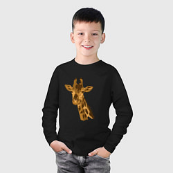 Лонгслив хлопковый детский Жираф Жора, цвет: черный — фото 2