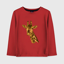 Лонгслив хлопковый детский Жираф Жора, цвет: красный