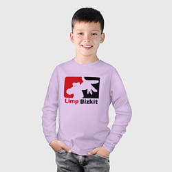 Лонгслив хлопковый детский Limp Bizkit, цвет: лаванда — фото 2
