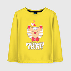 Лонгслив хлопковый детский Meowly Lovely, цвет: желтый