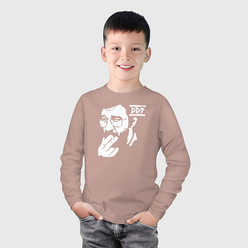Детский лонгслив DDT Юрий Шевчук / Пыльно-розовый – фото 3