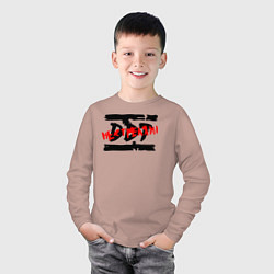 Лонгслив хлопковый детский DDT НЕ СТРЕЛЯЙ!, цвет: пыльно-розовый — фото 2