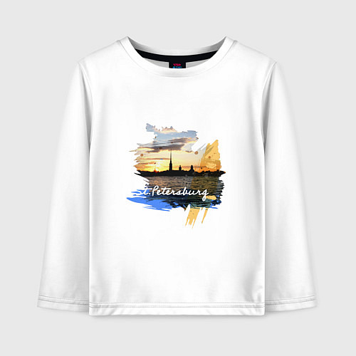 Детский лонгслив Travel Санк-Петербург / Белый – фото 1