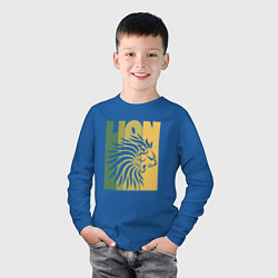 Лонгслив хлопковый детский Jamaica Lion, цвет: синий — фото 2