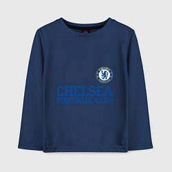 Лонгслив хлопковый детский Chelsea FC: Blue цвета тёмно-синий — фото 1