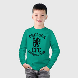 Лонгслив хлопковый детский Chelsea CFC, цвет: зеленый — фото 2