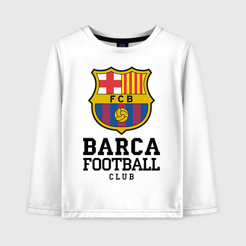 Детский лонгслив Barcelona Football Club / Белый – фото 1