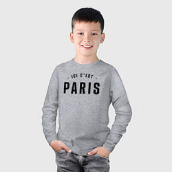 Лонгслив хлопковый детский ICI CEST PARIS МЕССИ, цвет: меланж — фото 2