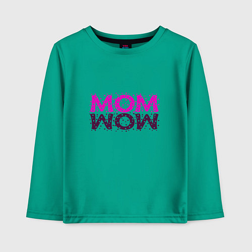 Детский лонгслив MOM / Зеленый – фото 1