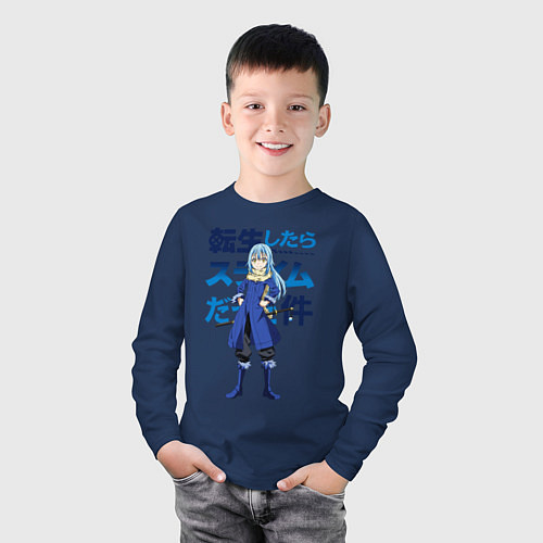 Детский лонгслив Римуру Темпест, TenSura / Тёмно-синий – фото 3