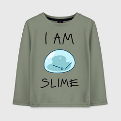 Лонгслив хлопковый детский I AM SLIME, цвет: авокадо