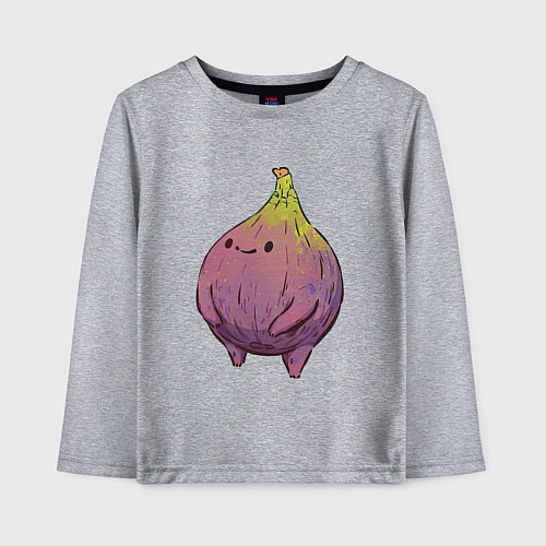 Детский лонгслив Инжир / Меланж – фото 1