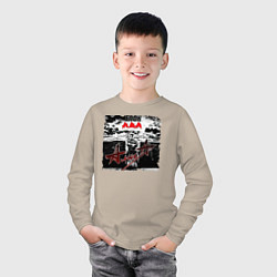 Лонгслив хлопковый детский БЛОК АДА - АлисА, цвет: миндальный — фото 2