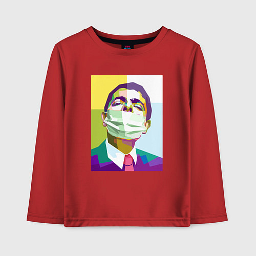 Детский лонгслив Мистер Бин / Красный – фото 1