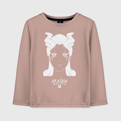 Лонгслив хлопковый детский Акаша из Доты 2, цвет: пыльно-розовый