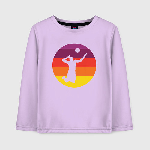 Детский лонгслив Мой волейбол / Лаванда – фото 1