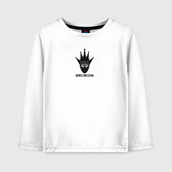 Лонгслив хлопковый детский Boris Brejcha Logo, цвет: белый