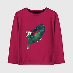 Лонгслив хлопковый детский Зверь леса, цвет: маджента
