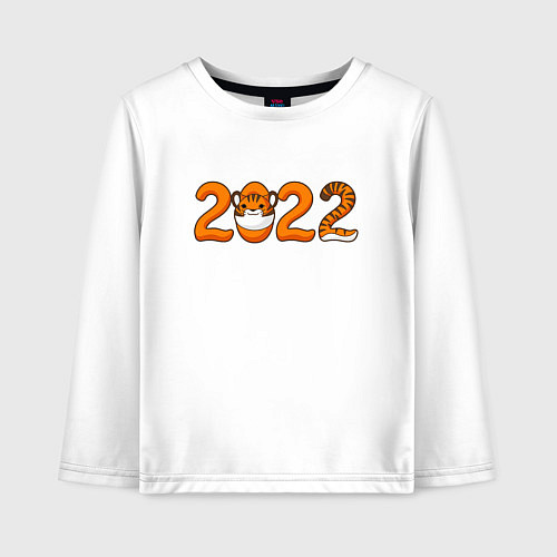 Детский лонгслив Год Тигра - 2022 / Белый – фото 1