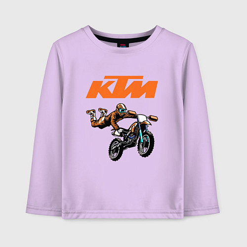 Детский лонгслив KTM МОТОКРОСС Z / Лаванда – фото 1