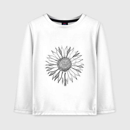 Детский лонгслив Подсолнух / Белый – фото 1