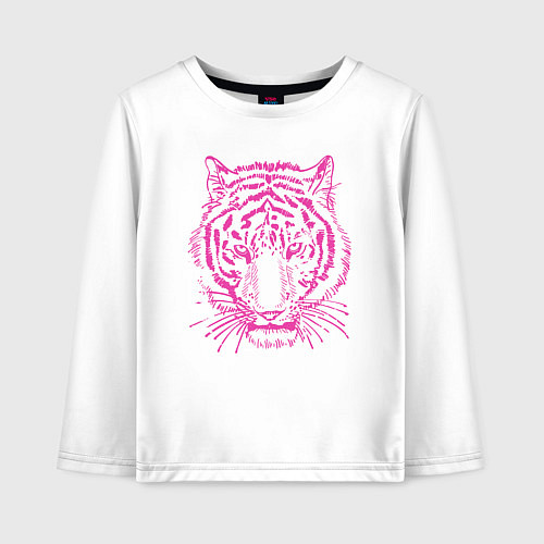 Детский лонгслив Pink Tiger / Белый – фото 1