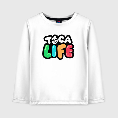 Детский лонгслив Toca Life logo / Белый – фото 1