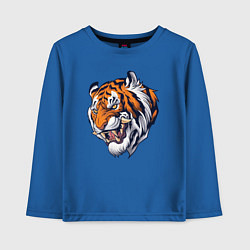 Лонгслив хлопковый детский Jungle Tiger, цвет: синий