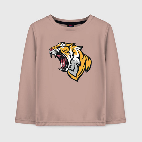 Детский лонгслив Я Тигр / Пыльно-розовый – фото 1