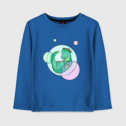 Детский лонгслив Динозавр в пузыре